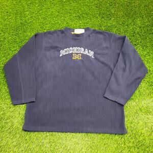 Vintage Michigan Wolverines Sweater Large 23x28 Fleece